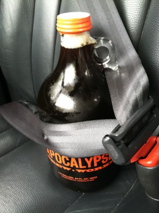 Growler in car