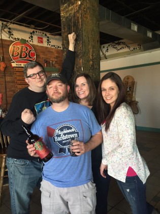 John Wurth and Scott Lykins of the Louisville Beer Podcast with Tracey Saelen and Megan Brown of the Louisville chapter of Girls Pint Out.